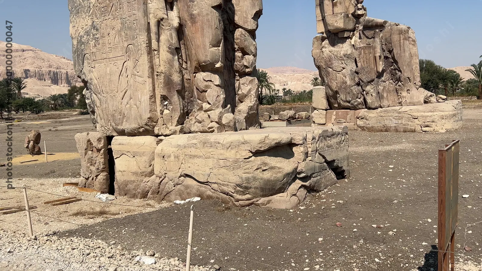 Colossi of Memnon, monumental statues of Pharaoh Amenhotep III, Luxor, Egypt