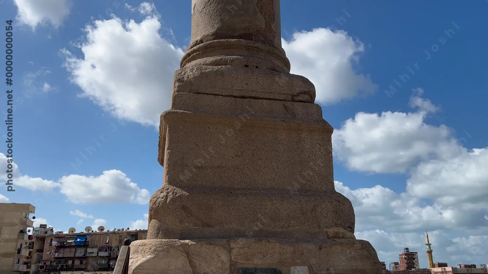 Pompey's Pillar at the Serapeum of Alexandria in Egypt