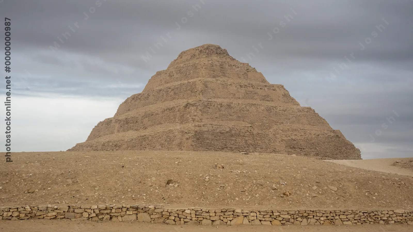 Saqqara,Egypt - Feb 5, 2024: The Step Pyramid of Djoser at Saqqara, Egypt an ancient architectural marvel from Egypt's Old Kingdom period.