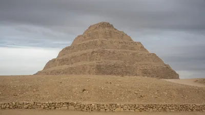 Saqqara,Egypt - Feb 5, 2024: The Step Pyramid of Djoser at Saqqara, Egypt an ancient architectural marvel from Egypt's Old Kingdom period.