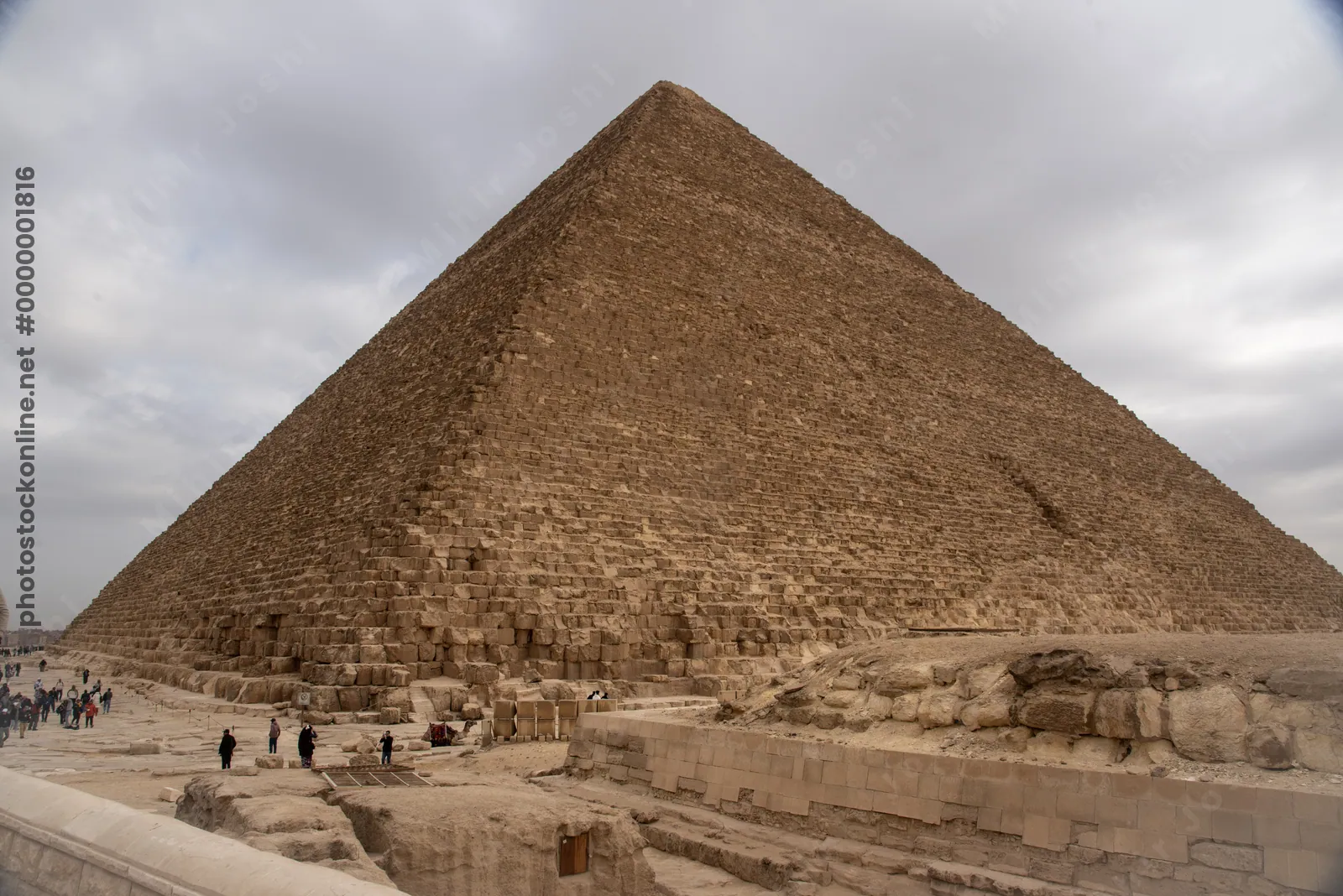 The iconic Great Pyramid of Giza, the oldest and