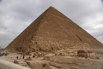 The iconic Great Pyramid of Giza, the oldest and