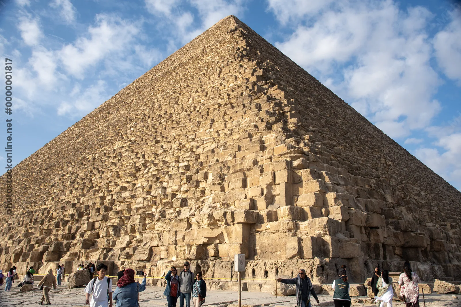 The iconic Great Pyramid of Giza, the oldest and