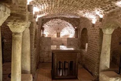Altar in crypt where Joseph, Mary, and Jesus stay