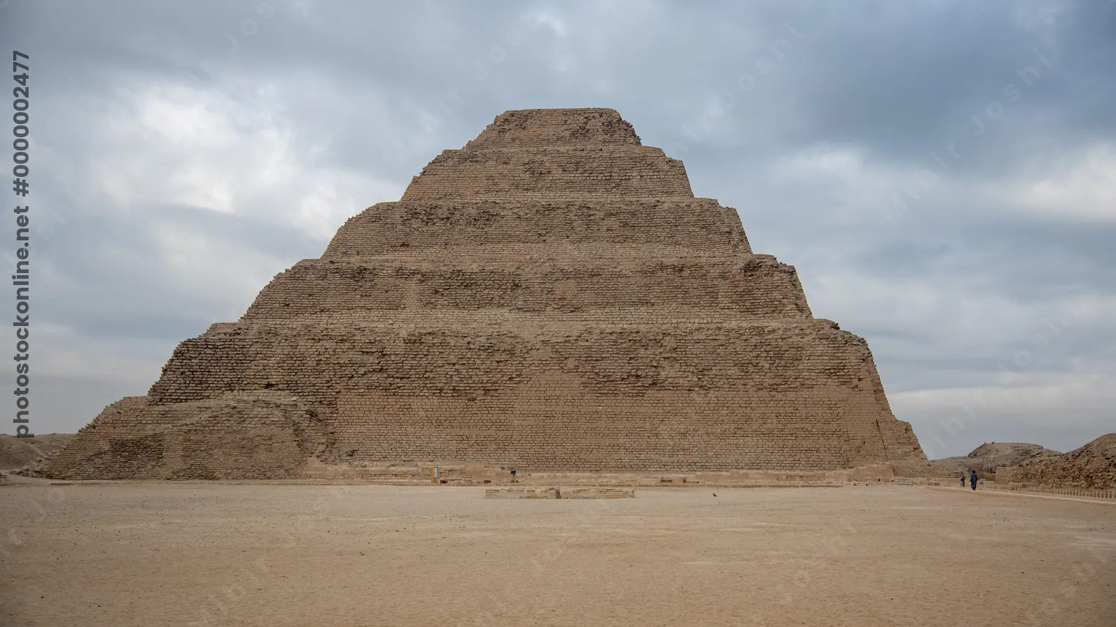 The Step Pyramid of Djoser at Saqqara, Egypt. An