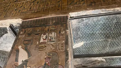Depiction of Egyptian circumpolar stars with gods
