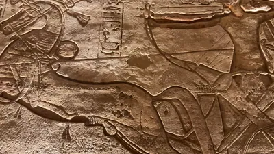 Ramesses II battle relief at Abu Simbel, Egypt