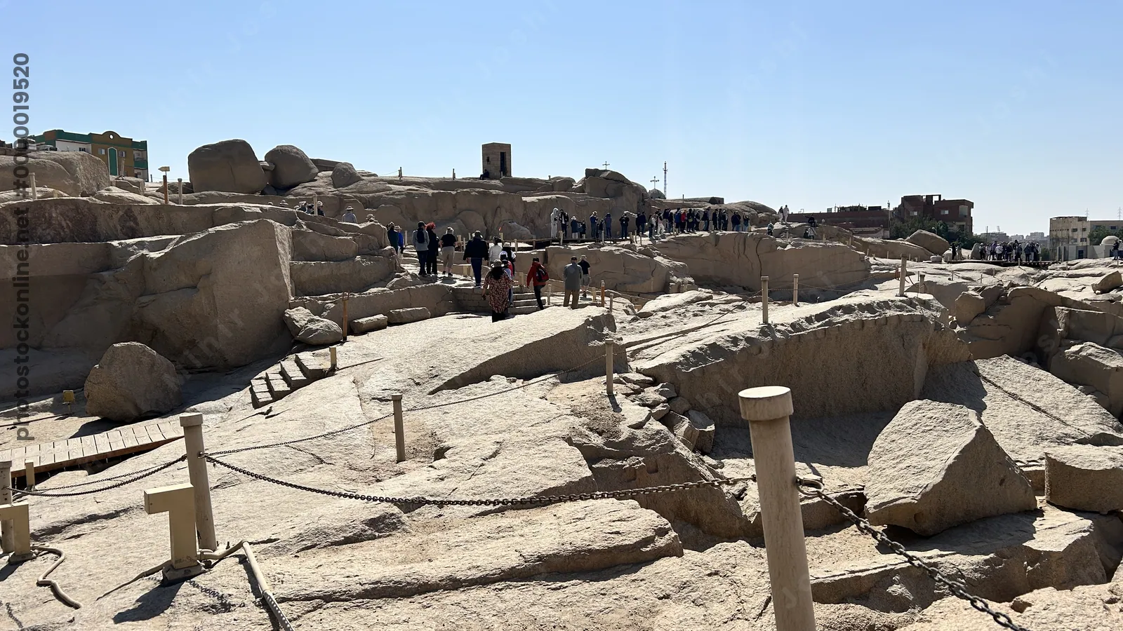 The largest known ancient obelisk, still unfinished, at the northern stone quarries in Aswan, Egypt.