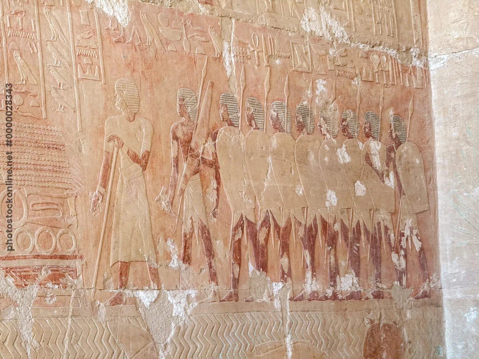 Expedition to Punt relief at the Mortuary Temple of Hatshepsut in Luxor, Egypt
