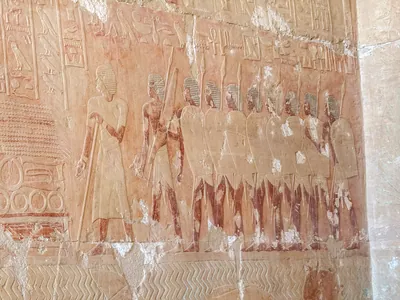 Expedition to Punt relief at the Mortuary Temple of Hatshepsut in Luxor, Egypt
