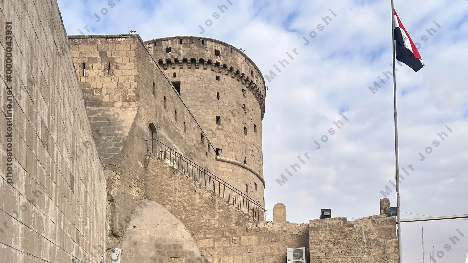 Cairo, Egypt - Feb 6, 2025: Citadel of Cairo or Citadel of Saladin, a medieval Islamic-era fortification in Cairo, Egypt, built by Salah ad-Din