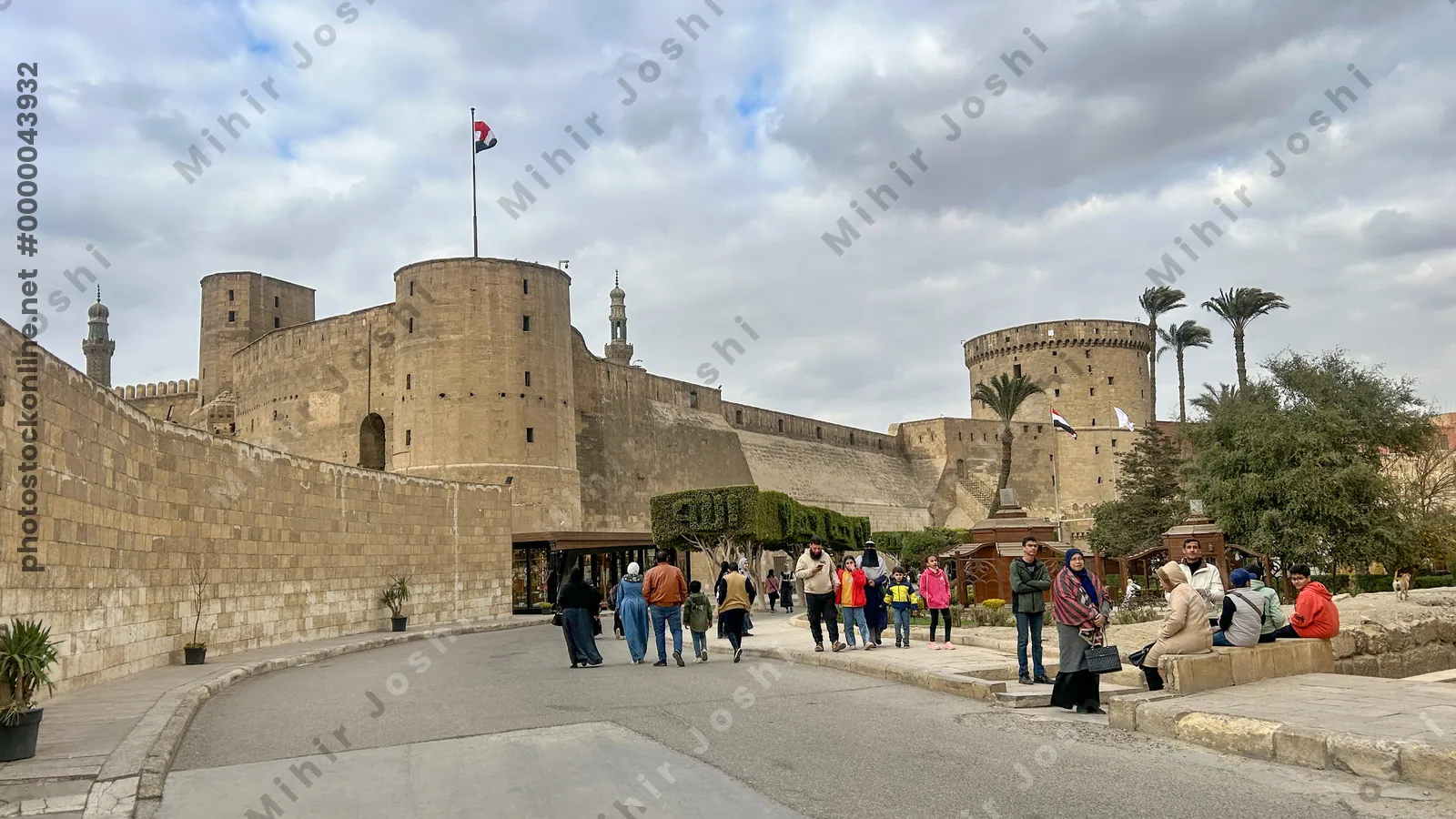 Cairo, Egypt - Feb 6, 2025: Citadel of Cairo or Citadel of Saladin, a medieval Islamic-era fortification in Cairo, Egypt, built by Salah ad-Din
