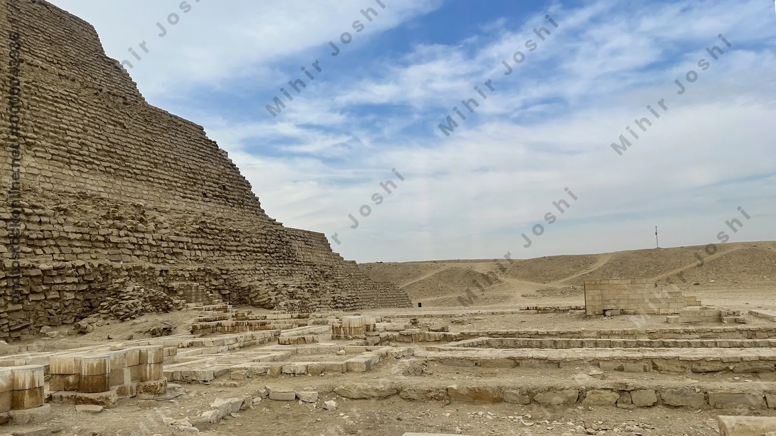 Saqqara, Egypt - Feb 5, 2025: The Step Pyramid of Djoser at Saqqara, Egypt an ancient architectural marvel from Egypt's Old Kingdom period.