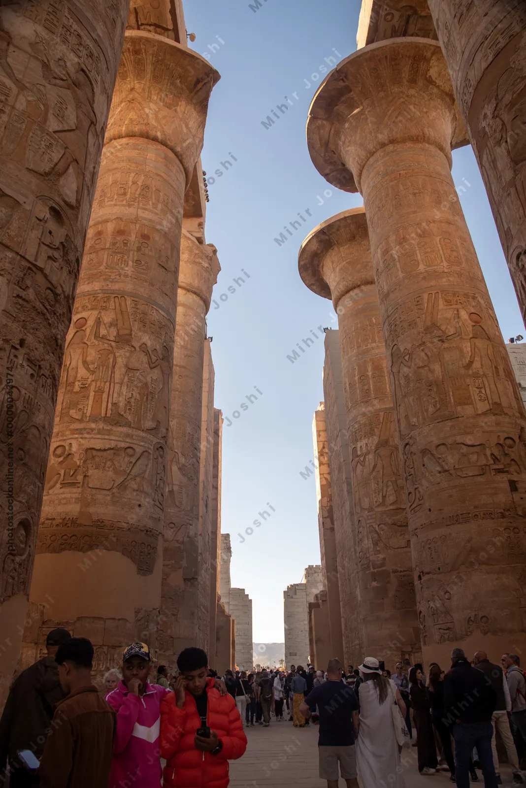 Luxor, Egypt - Feb 10, 2025: Luxor Temple, a large Ancient Egyptian temple complex located on the east bank of the Nile River