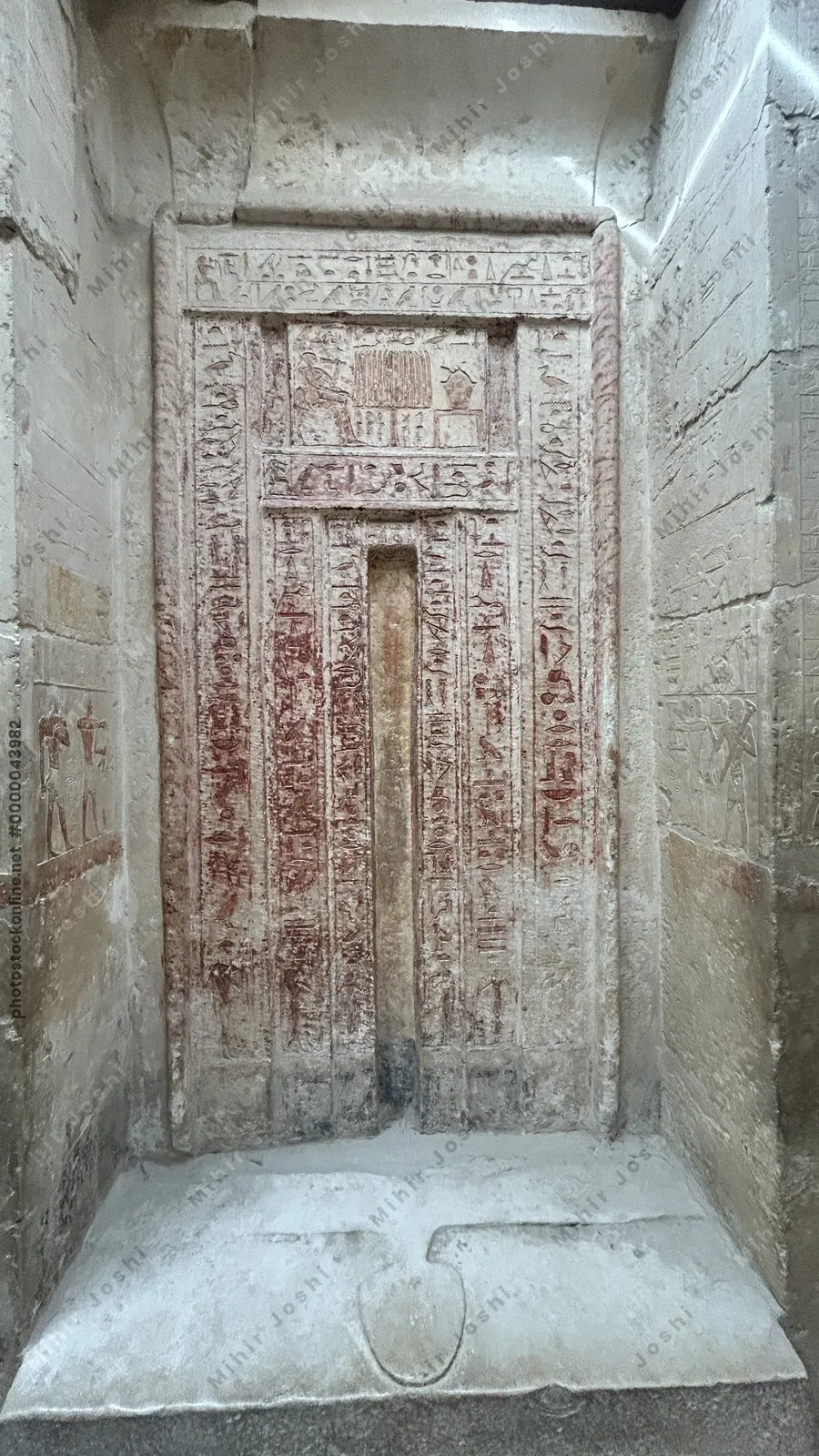 Saqqara, Egypt - Feb 5, 2024: Tomb of Princess Sesheshet Idut from Egypt's 6th Dynasty in Saqqara, featuring well-preserved reliefs of daily life and rituals.