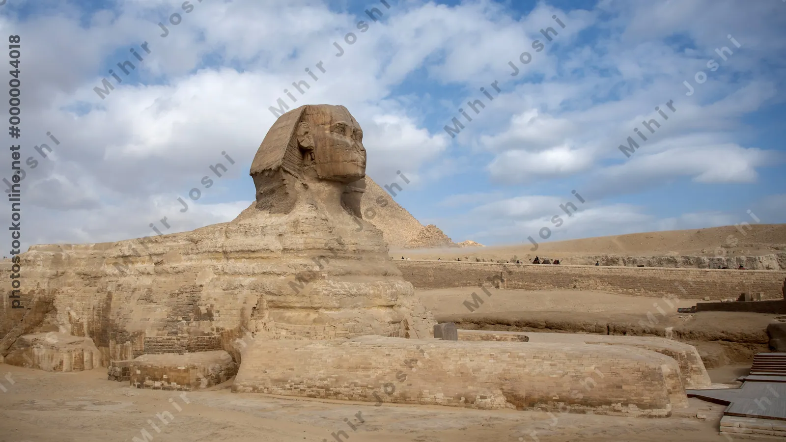 Giza, Egypt - Feb 6, 2024: The Great Sphinx of Giza, Egypt