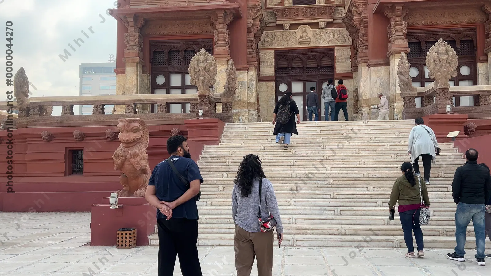 Heliopolis, Cairo, Egypt - Feb 4, 2024: The Baron Empain Palace also known as Le Palais Hindou, is a distinctive and historic mansion in Heliopolis, a suburb northeast of central Cairo, Egypt.