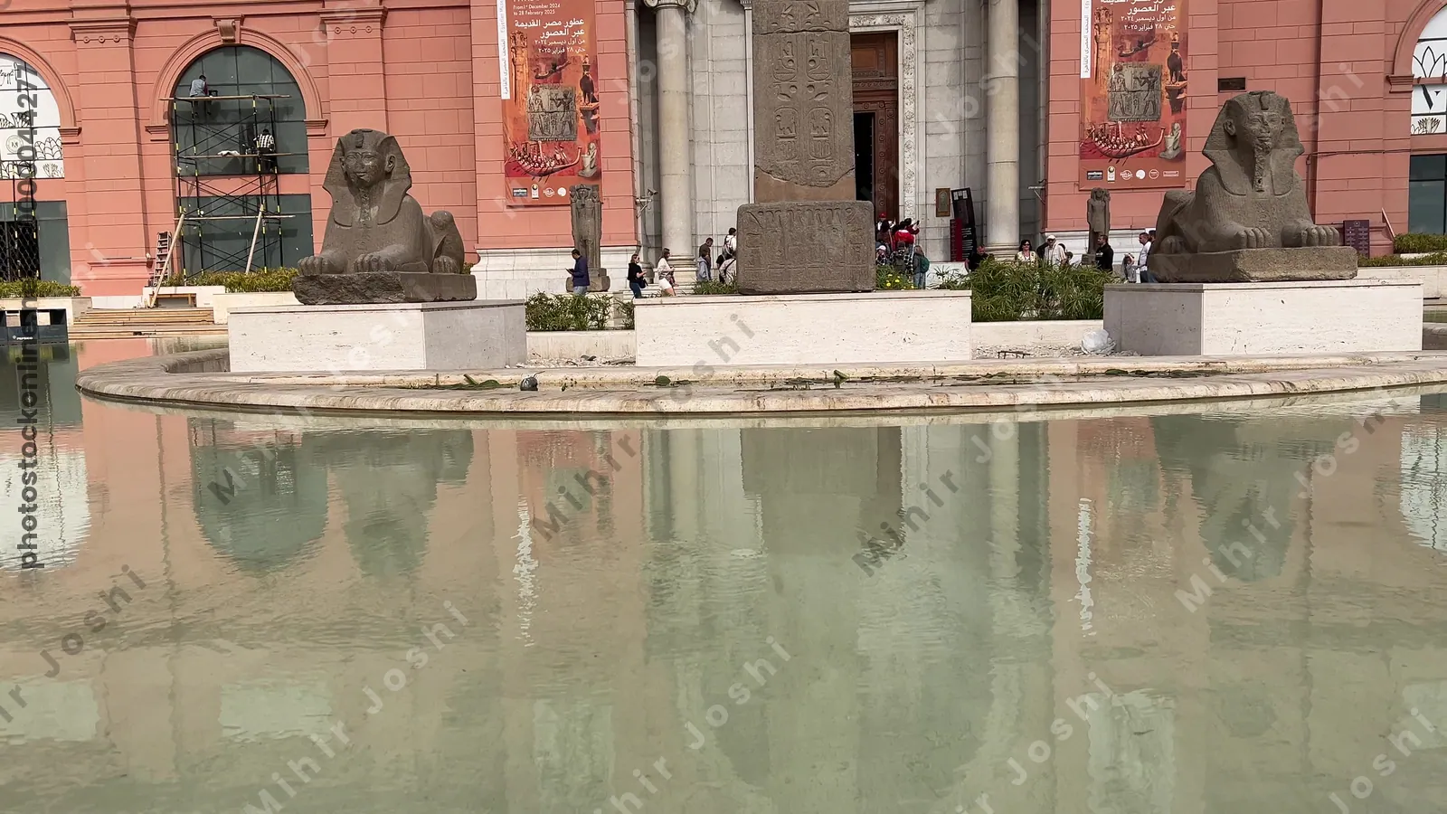Cairo, Egypt - Feb 4, 2024: The Museum of Egyptian Antiquities in Cairo, home to ancient treasures including mummies, statues, and the Tutankhamun collection