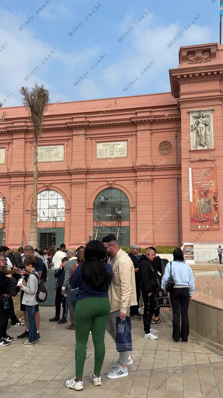 Cairo, Egypt - Feb 4, 2024: The Museum of Egyptian Antiquities in Cairo, home to ancient treasures including mummies, statues, and the Tutankhamun collection