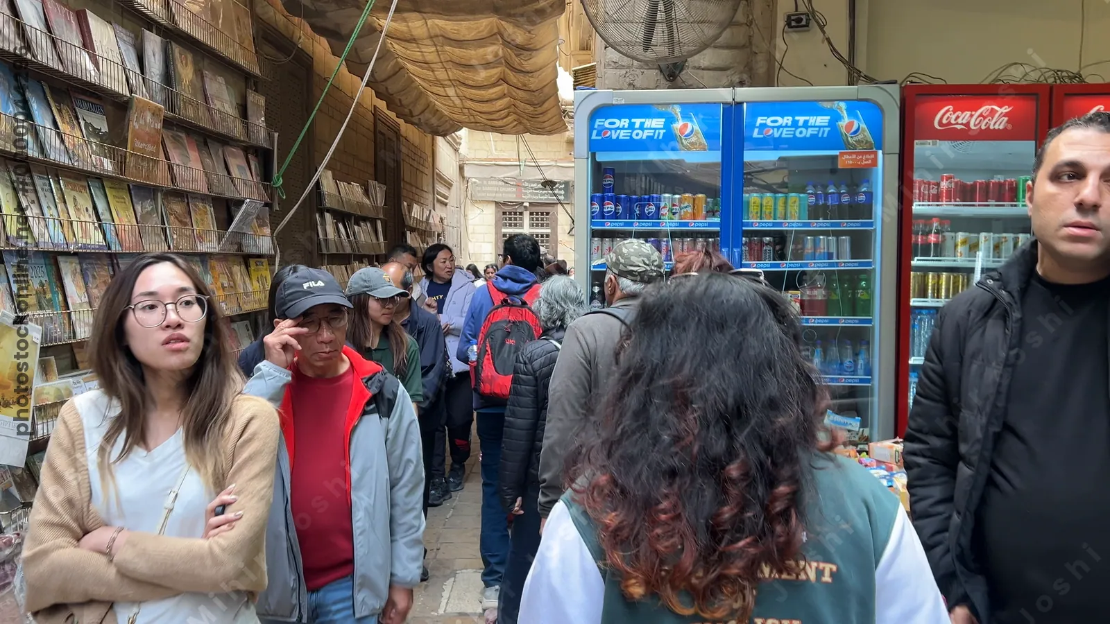 Cairo, Egypt - Feb 5, 2024: Experience the vibrant atmosphere of Coptic Cairo as you stroll through its narrow, bustling streets, rich in history and culture.