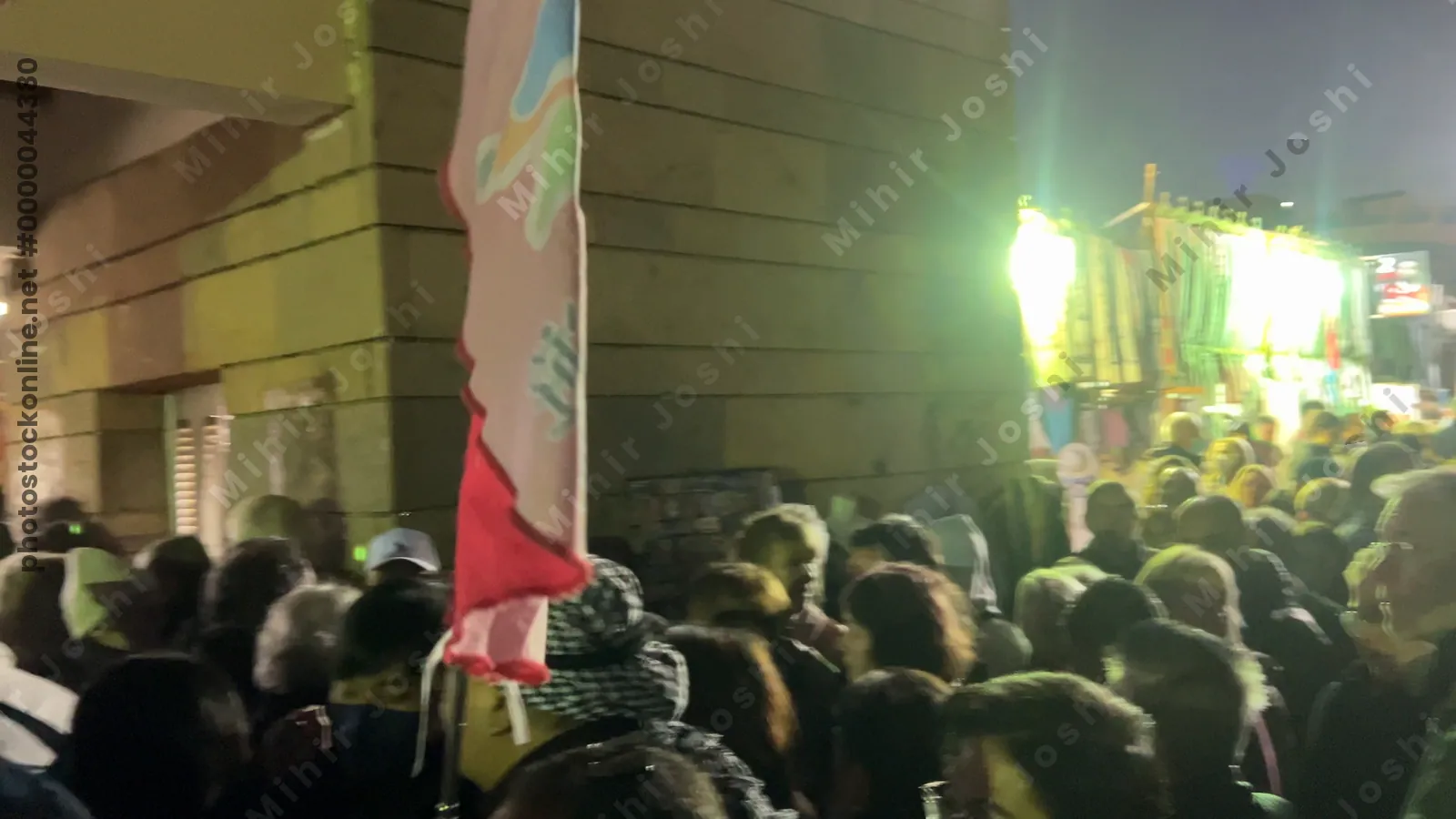 Edfu, Egypt - Feb 9, 2025: Footage of crowds of tourists gathered at the gates of the Temple of Edfu in Egypt, waiting for the ancient site to open.