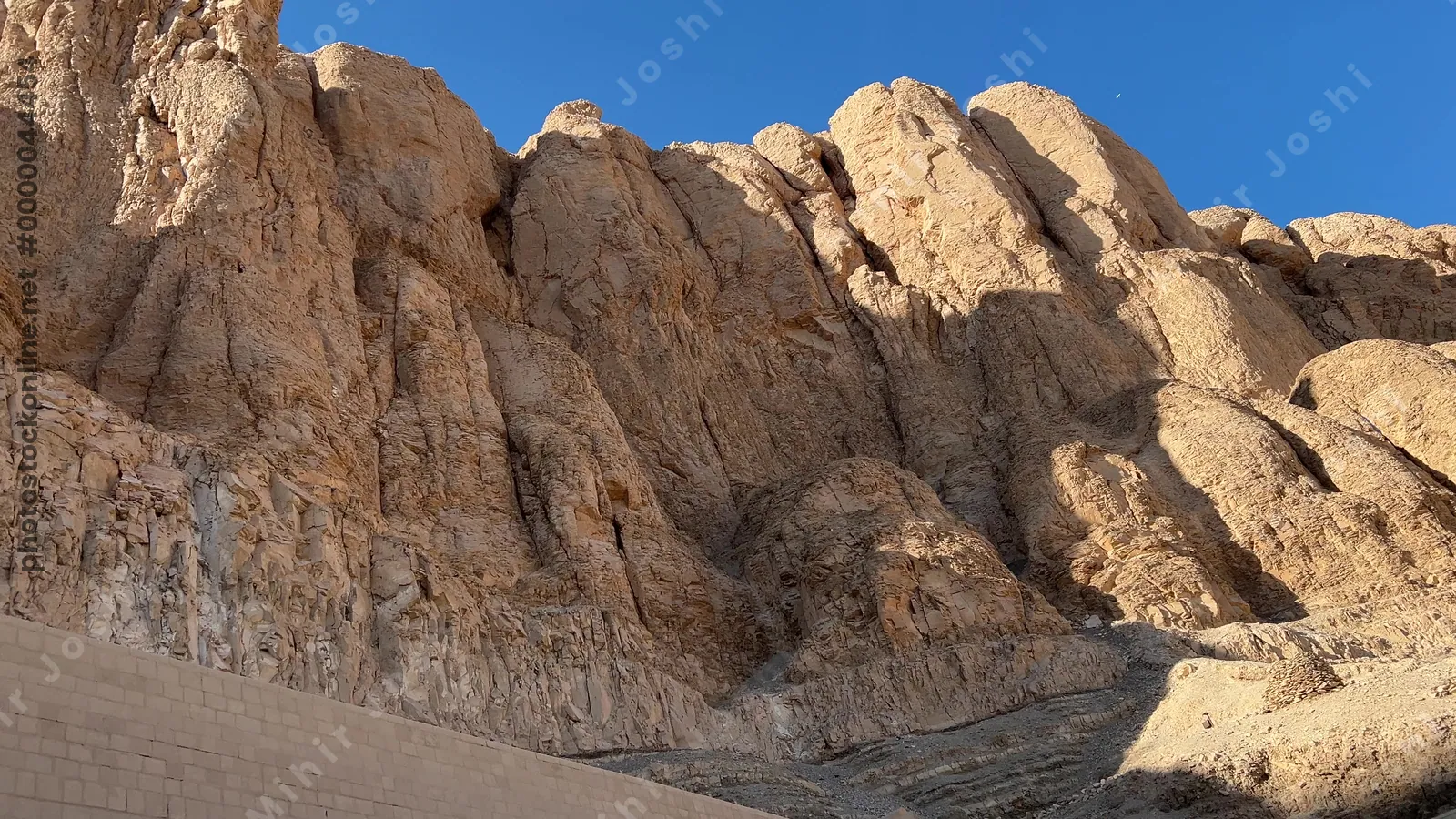 Luxor, Egypt - Feb 12, 2025: View of the Sanctuary of Amun at the Mortuary Temple of Queen Hatshepsut in Deir el-Bahari.